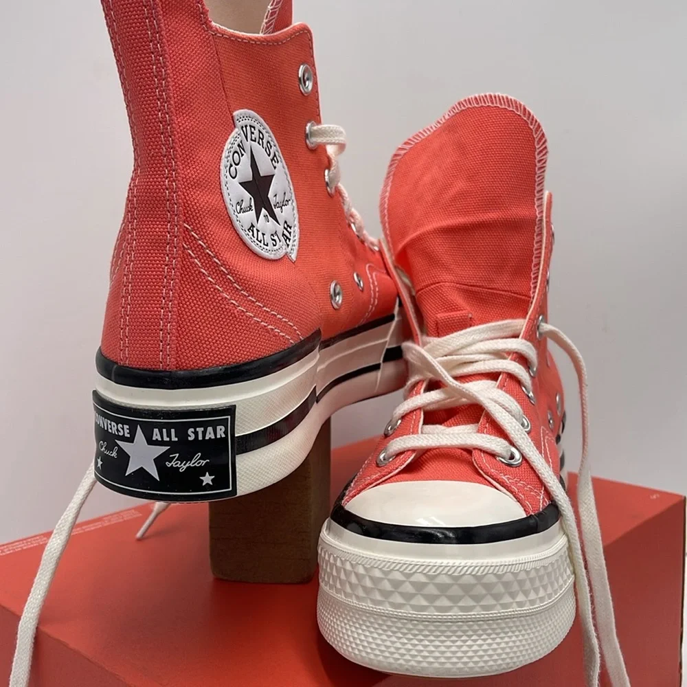 Converse WMNS CHUCK 70 PLUS HI WATERMELON SLUSHY/MHITE/BLACK A06432C Platforms
